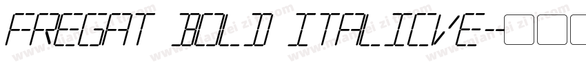 Fregat Bold ItalicVe字体转换